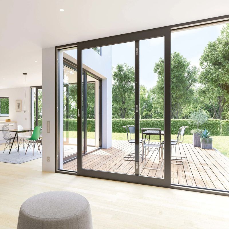 Puerta corredera de vidrio de PVC impermeable al agua y al viento para puerta corredera de UPVC de estilo abierto