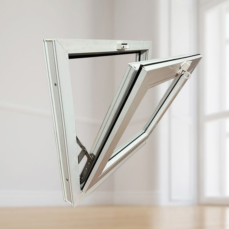 Ventana invertida de PVC de tamaño personalizado de estilo europeo con excelente sellado antirrobo