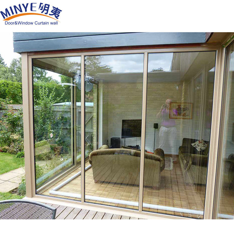 Diseño de dormitorio de la casa delantera Gran ventana fija con marco de aleación de aluminio y paneles de vidrio