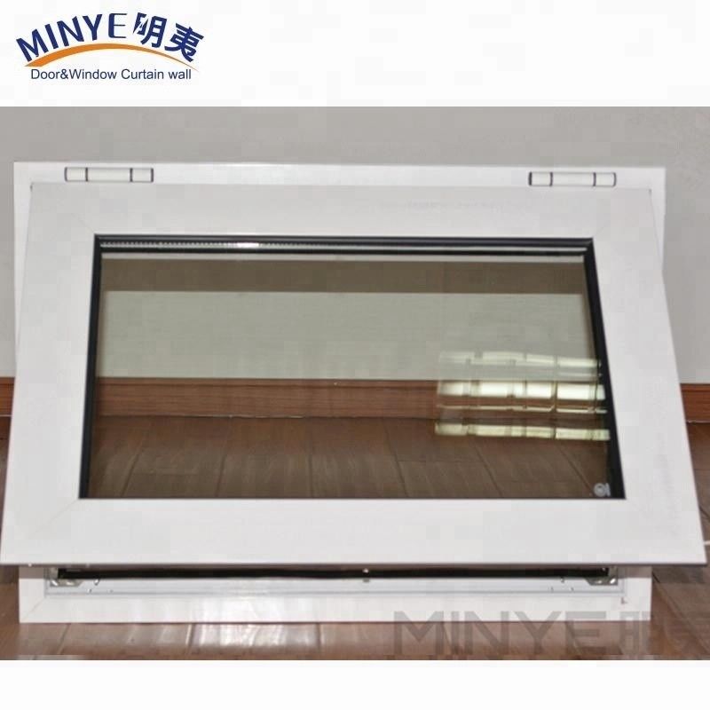 Swing Abierto Perfil normal de PVC Personalización del color UPVC/PVC Ventanas suspendidas únicas giratorias
