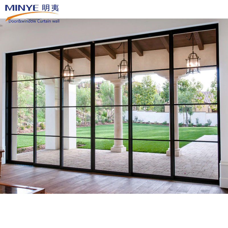 Puerta corredera de vidrio exterior de color personalizado con aleación de aluminio de fácil instalación