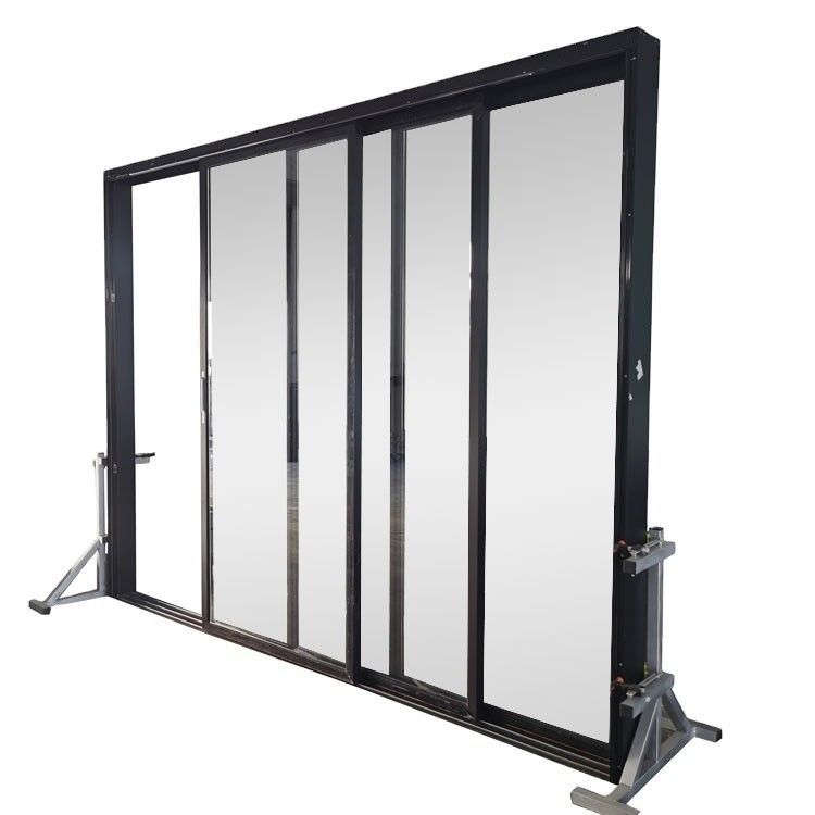 Puerta corredera de vidrio de aluminio terminada en estilo de diseño moderno para puerta de patio de seguridad
