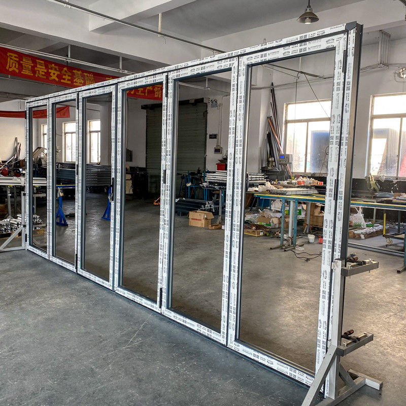 Hardware Interiores insonorizados Doble acristalamiento Doble acristalamiento de aluminio de vidrio Termal ruptura Doble patio Puertas plegables