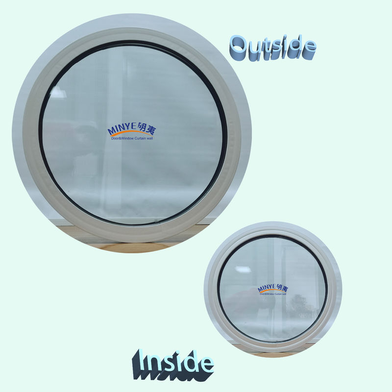 Agregue elegancia a su espacio comercial con una ventana redonda minimalista en aleación de aluminio