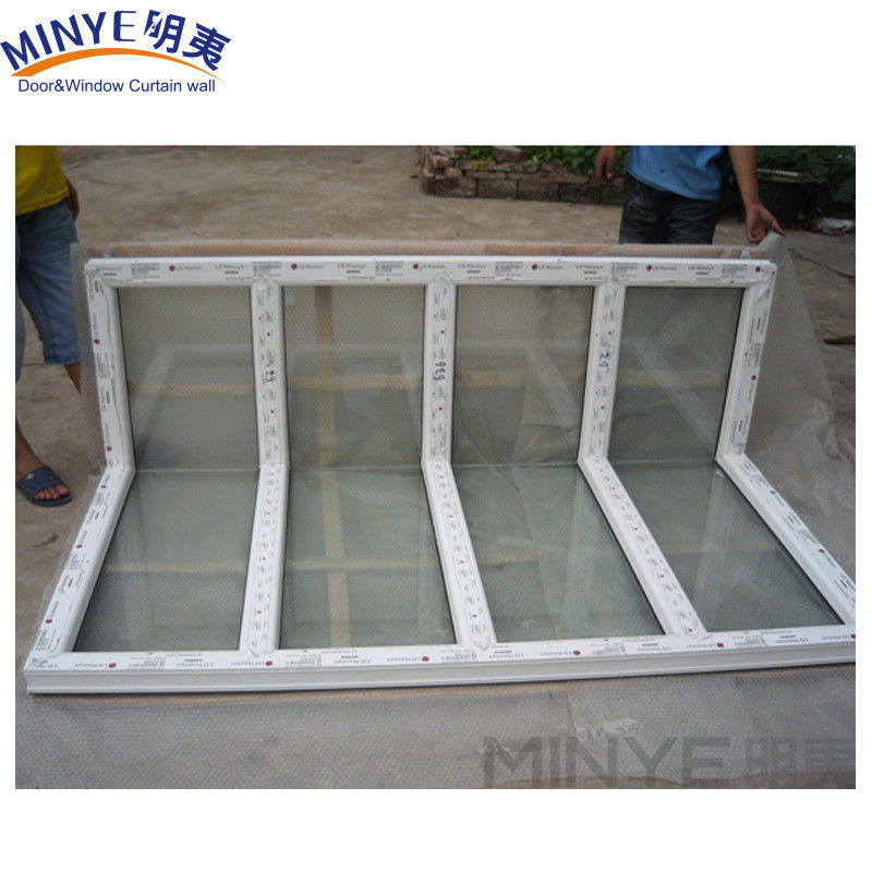 Ventanas de esquina sin costura con marco de UPVC de aluminio/PVC reforzado a 90 grados