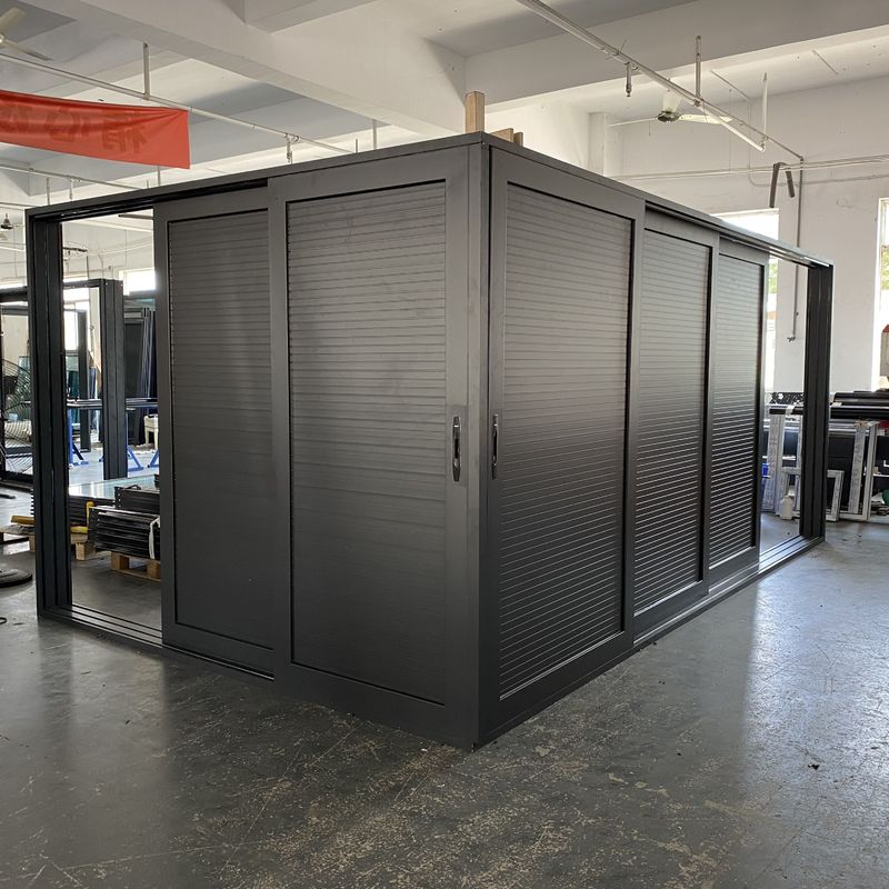 Entrada Sistema de puertas correderas de cojín para puertas de patio de esquina panorámica acabadas en aluminio