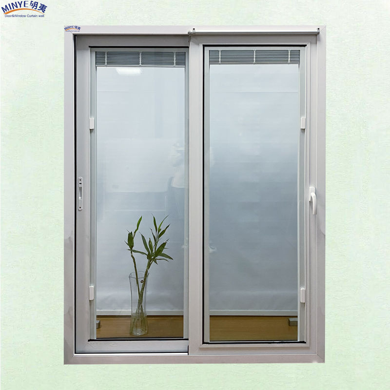 Puerta corredera de aluminio de vidrio templado con acabado liso y recubrimiento bajo en Shanghai