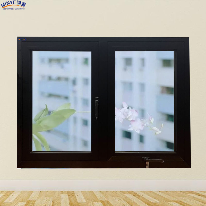 Colores personalizados Casamento de aluminio y ventanas de toldo con vidrio doble templado