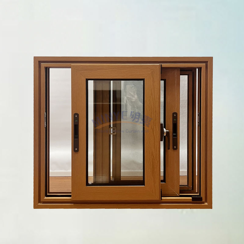 Ventana de vidrio corredera con patrón de apertura horizontal para tamaño personalizado en el hogar y la oficina