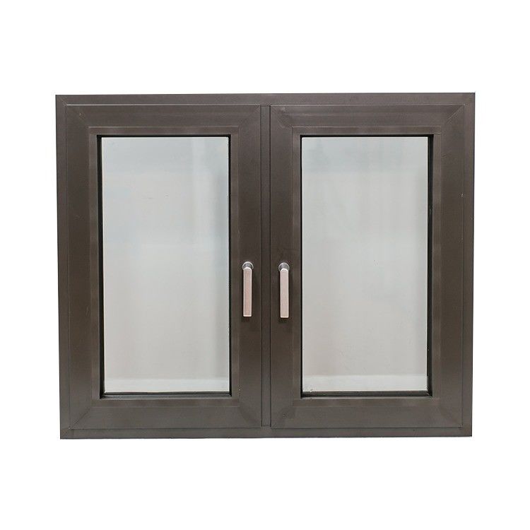 Ventana de aluminio con doble vidrio templado y colores personalizados
