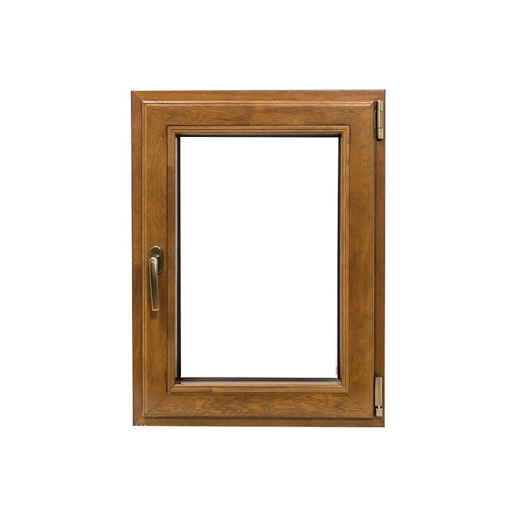 Diseño de grano de madera de aluminio con doble vidrio templado