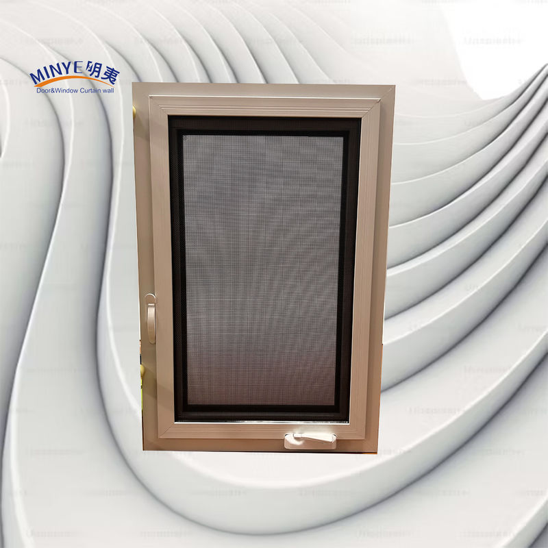 Ventana de revestimiento de aluminio con pantalla desmontable y diseño de doble color