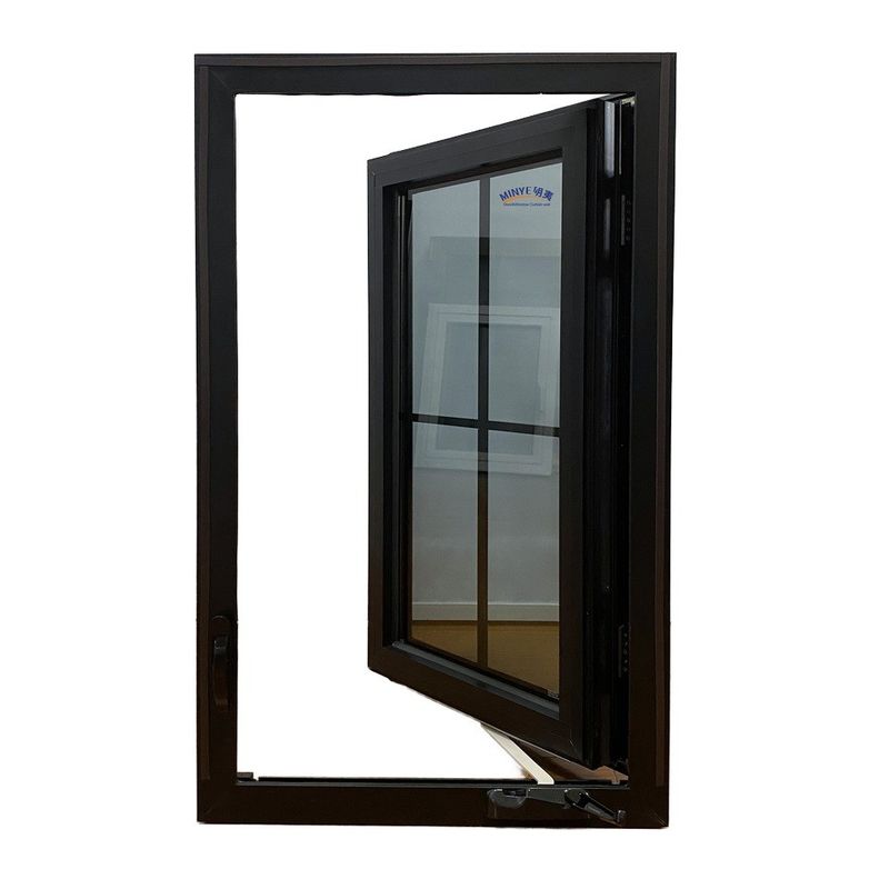 Estilo swing Moderno aislamiento térmico simple e impermeable Impacto de huracán Diseño de ventanas de vidrio de aluminio para el hogar francés
