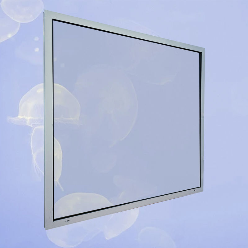 Cuadro de aluminio vidrio doble templado ventana de imagen negra para la promoción de productos