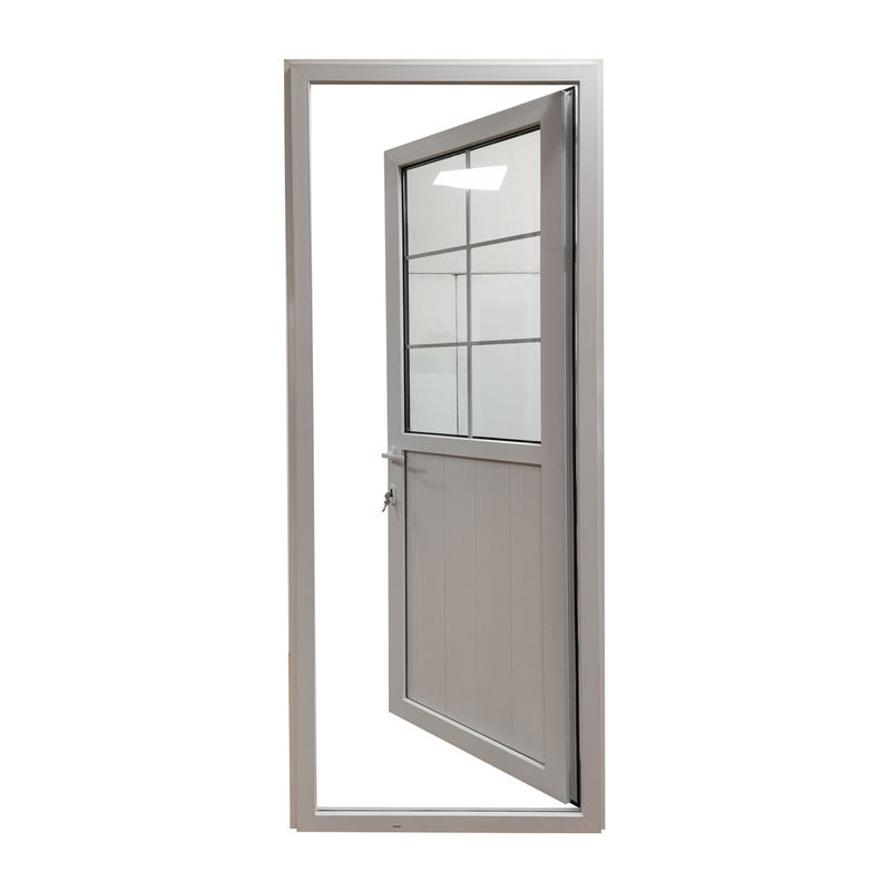 Tamaño personalizado Hiseng Casa moderna resistente a la intemperie Exterior Pvc Casement Puerta de PVC