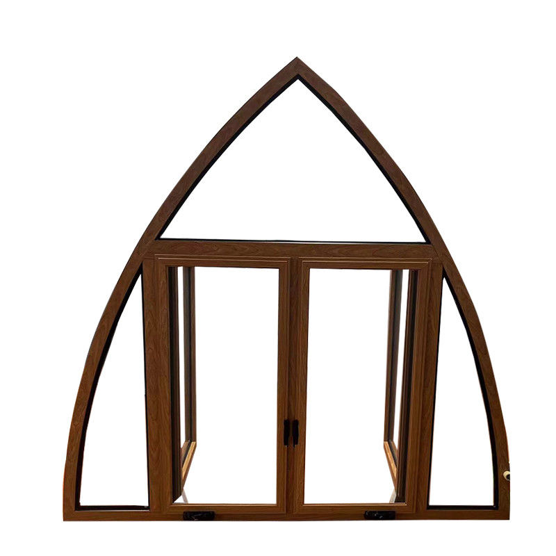Diseño moderno de aleación de aluminio a prueba de viento marco de ventana de apertura de oscilación vertical para el mercado
